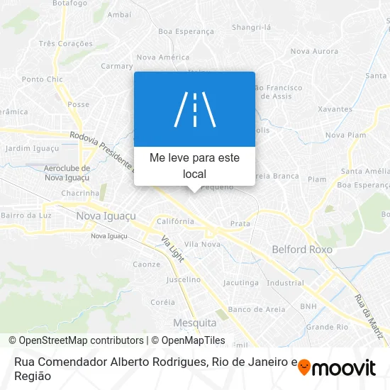 Rua Comendador Alberto Rodrigues mapa