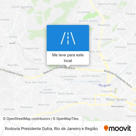 Rodovia Presidente Dutra mapa