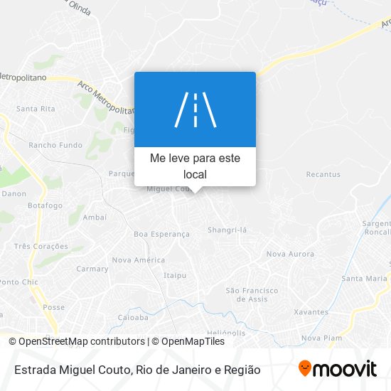 Estrada Miguel Couto mapa
