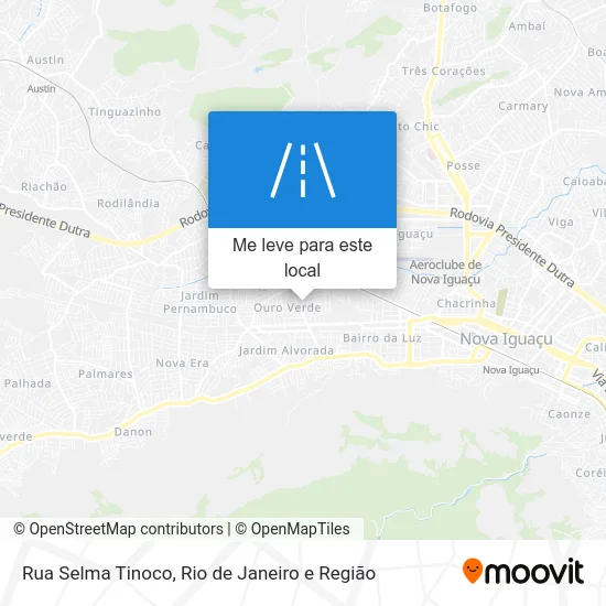 Rua Selma Tinoco mapa