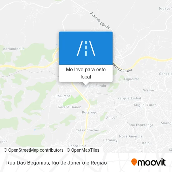 Rua Das Begônias mapa
