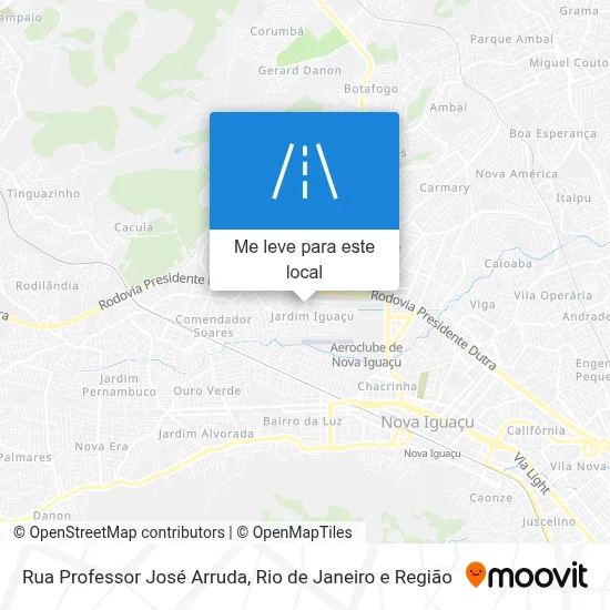 Rua Professor José Arruda mapa