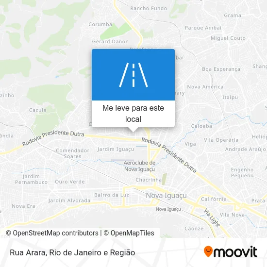 Rua Arara mapa