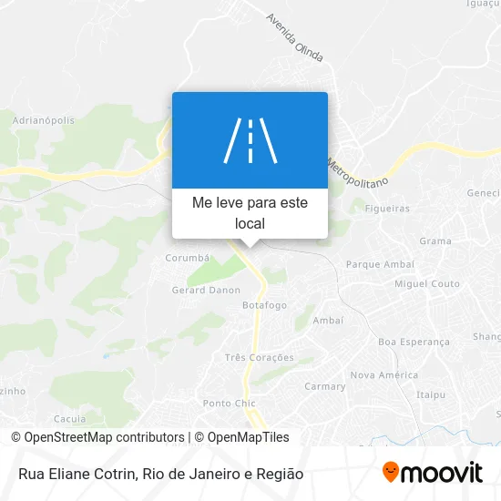 Rua Eliane Cotrin mapa