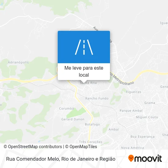 Rua Comendador Melo mapa