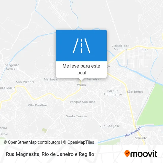 Rua Magnesita mapa