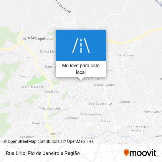 Rua Lirio mapa