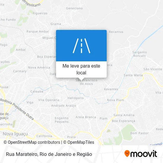 Rua Marateiro mapa
