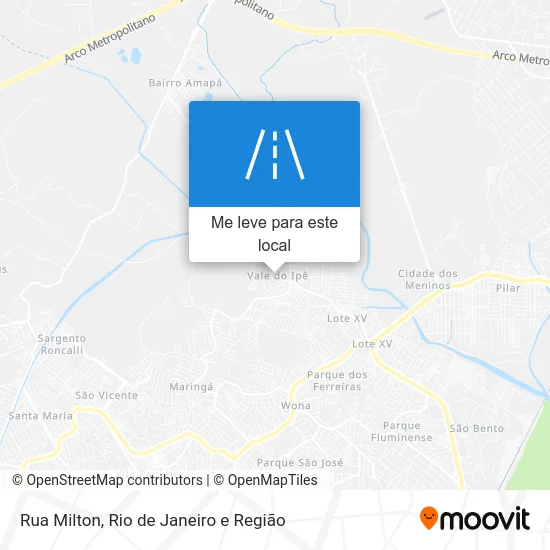 Rua Milton mapa