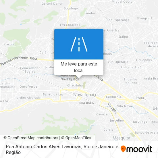 Rua Antônio Carlos Alves Lavouras mapa