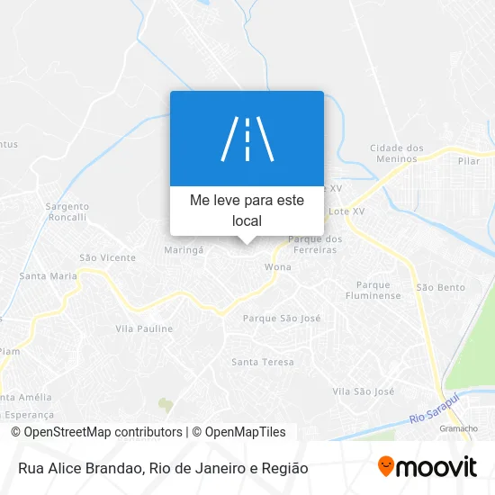 Rua Alice Brandao mapa