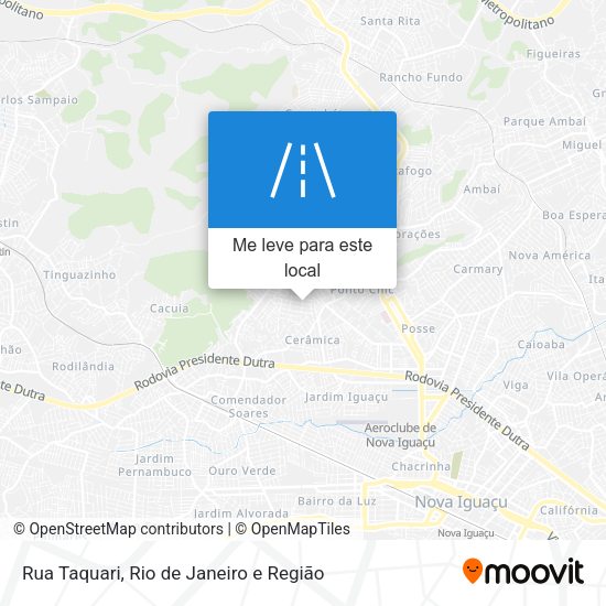 Rua Taquari mapa