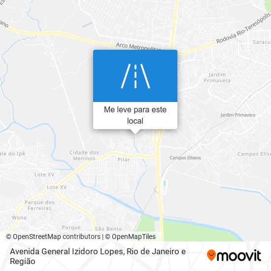 Avenida General Izidoro Lopes mapa