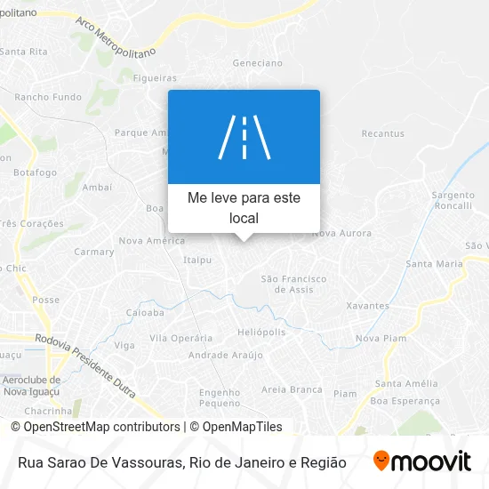 Rua Sarao De Vassouras mapa