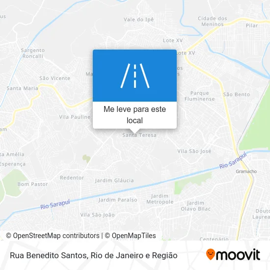 Rua Benedito Santos mapa