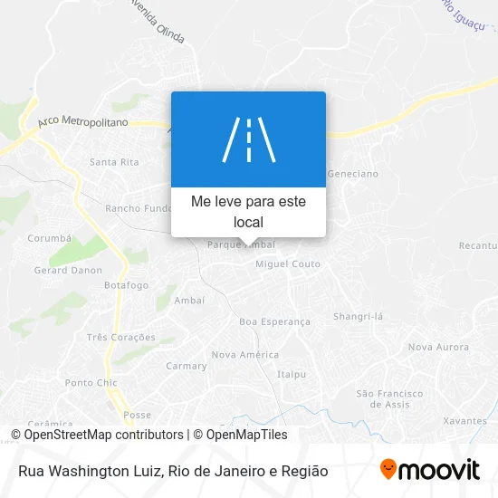 Rua Washington Luiz mapa