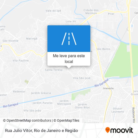 Rua Julio Vitor mapa