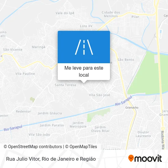 Rua Julio Vitor mapa