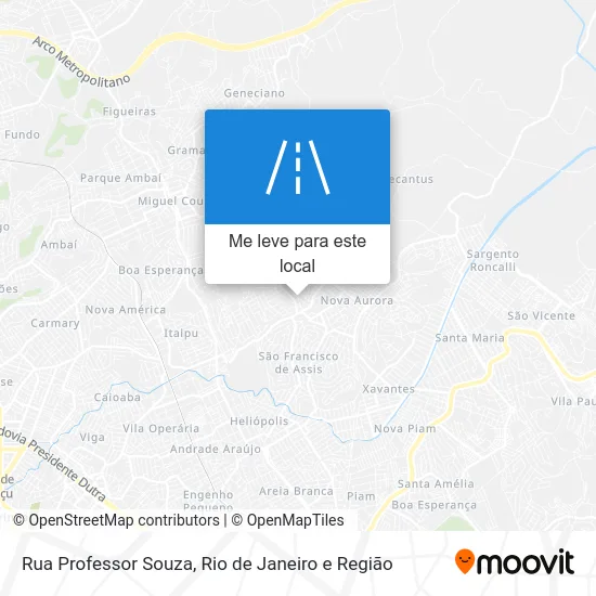 Rua Professor Souza mapa