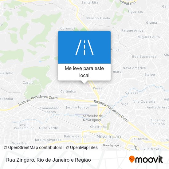 Rua Zingaro mapa