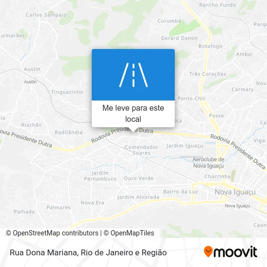 Rua Dona Mariana mapa