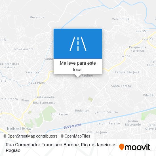Rua Comedador Francisco Barone mapa