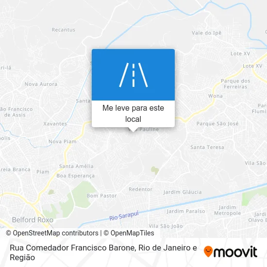 Rua Comedador Francisco Barone mapa