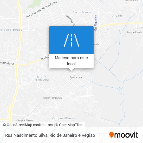 Rua Nascimento Silva mapa