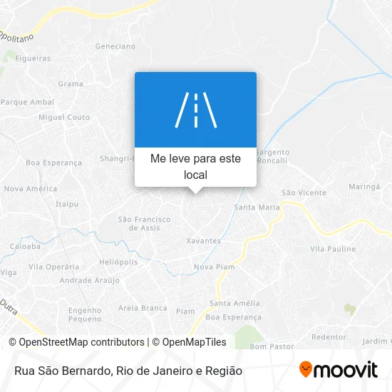 Rua São Bernardo mapa