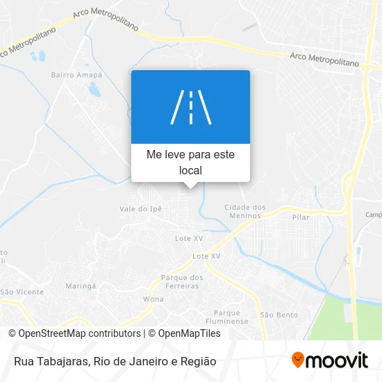 Rua Tabajaras mapa