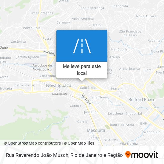 Rua Reverendo João Musch mapa