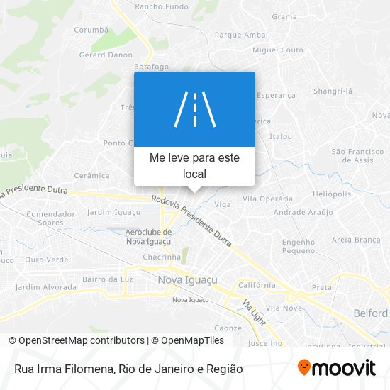 Rua Irma Filomena mapa