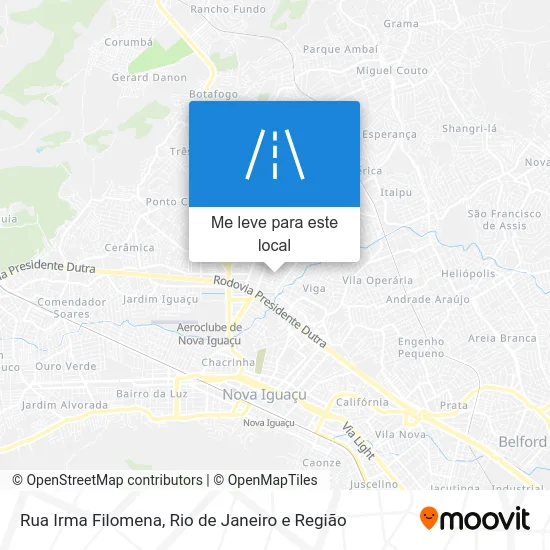 Rua Irma Filomena mapa