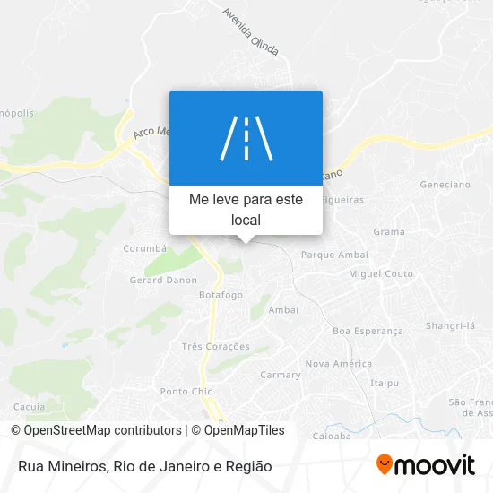 Rua Mineiros mapa