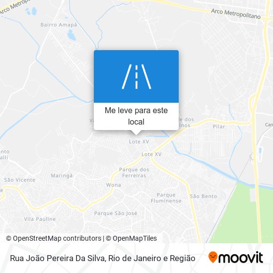 Rua João Pereira Da Silva mapa