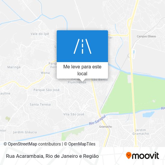 Rua Acarambaia mapa