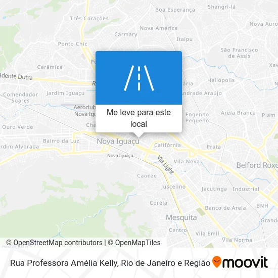 Rua Professora Amélia Kelly mapa