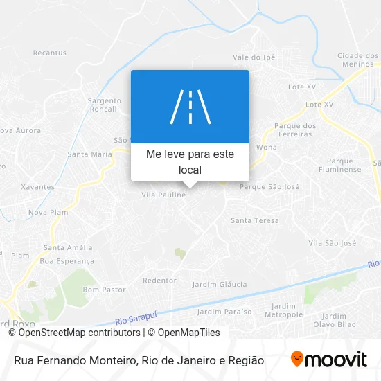 Rua Fernando Monteiro mapa