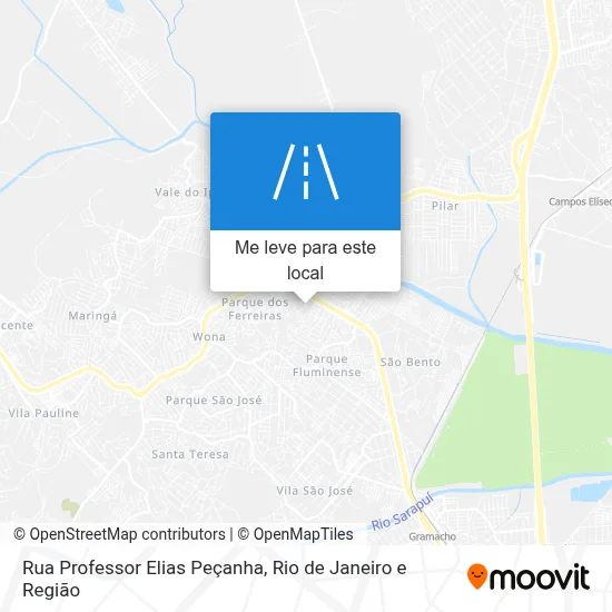 Rua Professor Elias Peçanha mapa