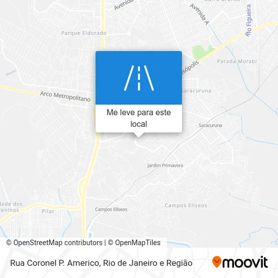 Rua Coronel P. Americo mapa