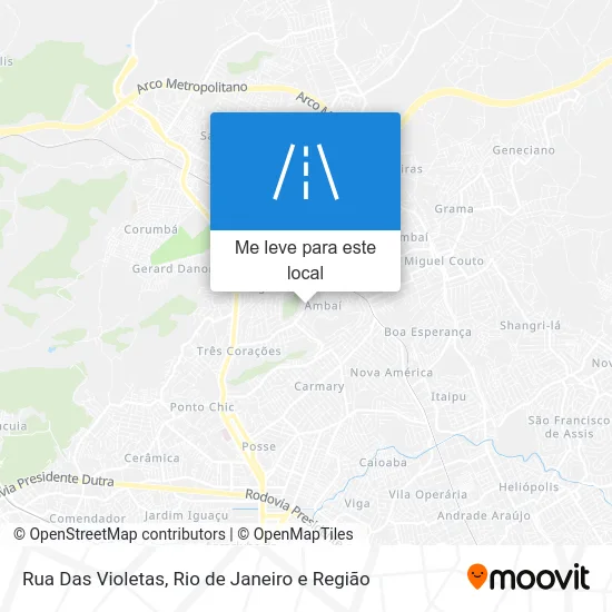 Rua Das Violetas mapa