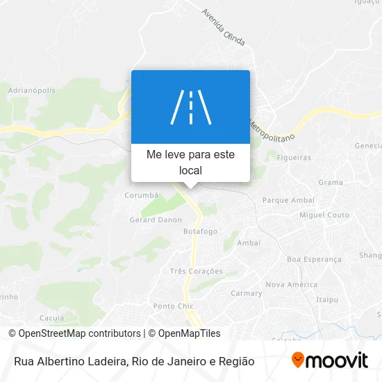 Rua Albertino Ladeira mapa