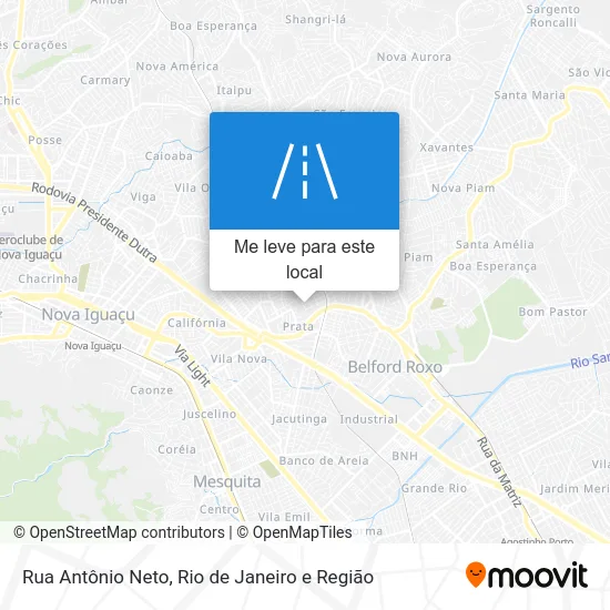 Rua Antônio Neto mapa