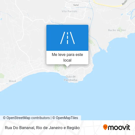 Rua Do Bananal mapa