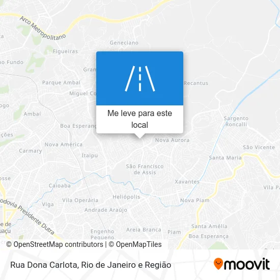 Rua Dona Carlota mapa