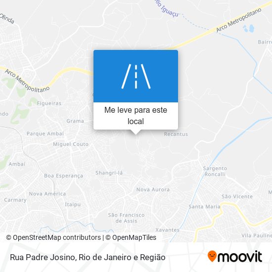 Rua Padre Josino mapa