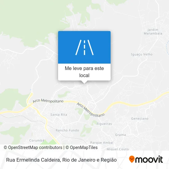 Rua Ermelinda Caldeira mapa