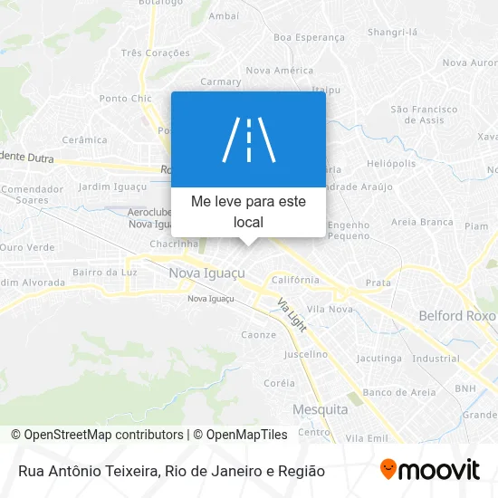 Rua Antônio Teixeira mapa