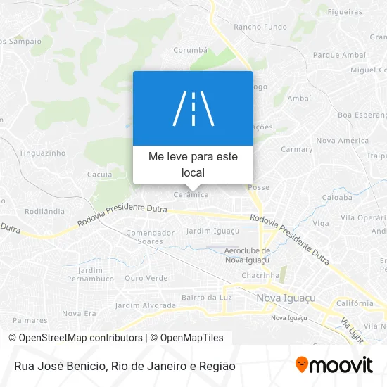 Rua José Benicio mapa