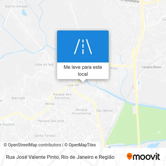Rua José Valente Pinto mapa